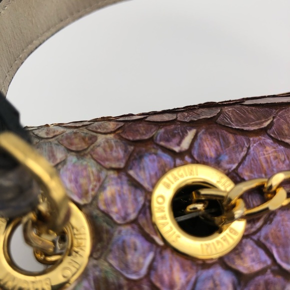 Multicolor Authentic Python handbag - Picture 6 of 9